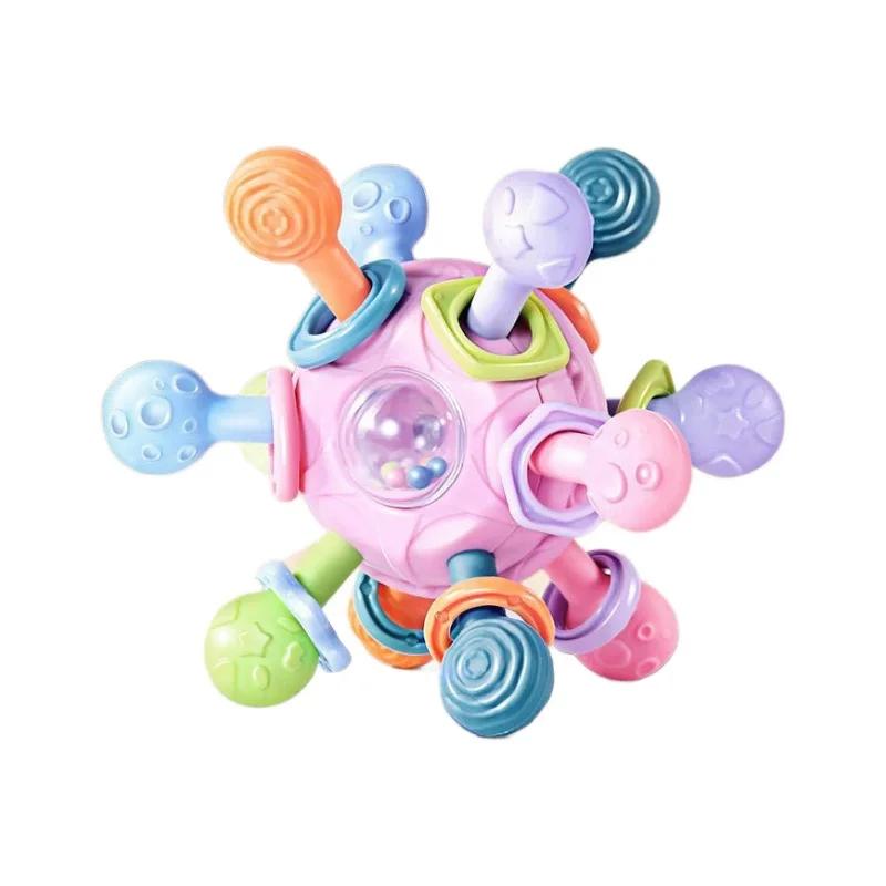 Baby Toy Ball Rattles Soft Ball Toy Newborn Grasping Teethers Hand Bell Sensory Toys Kids Educational Toys for 0-12 Months Baby