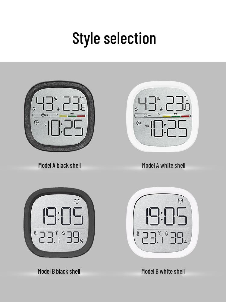 Multifunctional Slim LCD Clock with Temperature, Humidity, Magnetic Alarm