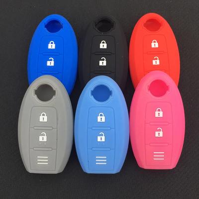 Coque en silicone pour clé de voiture pour Nissan 350Z Almera Altima Armada Qashqai Cefiro Cube Juke Livina March Maxima clés à 3 boutons