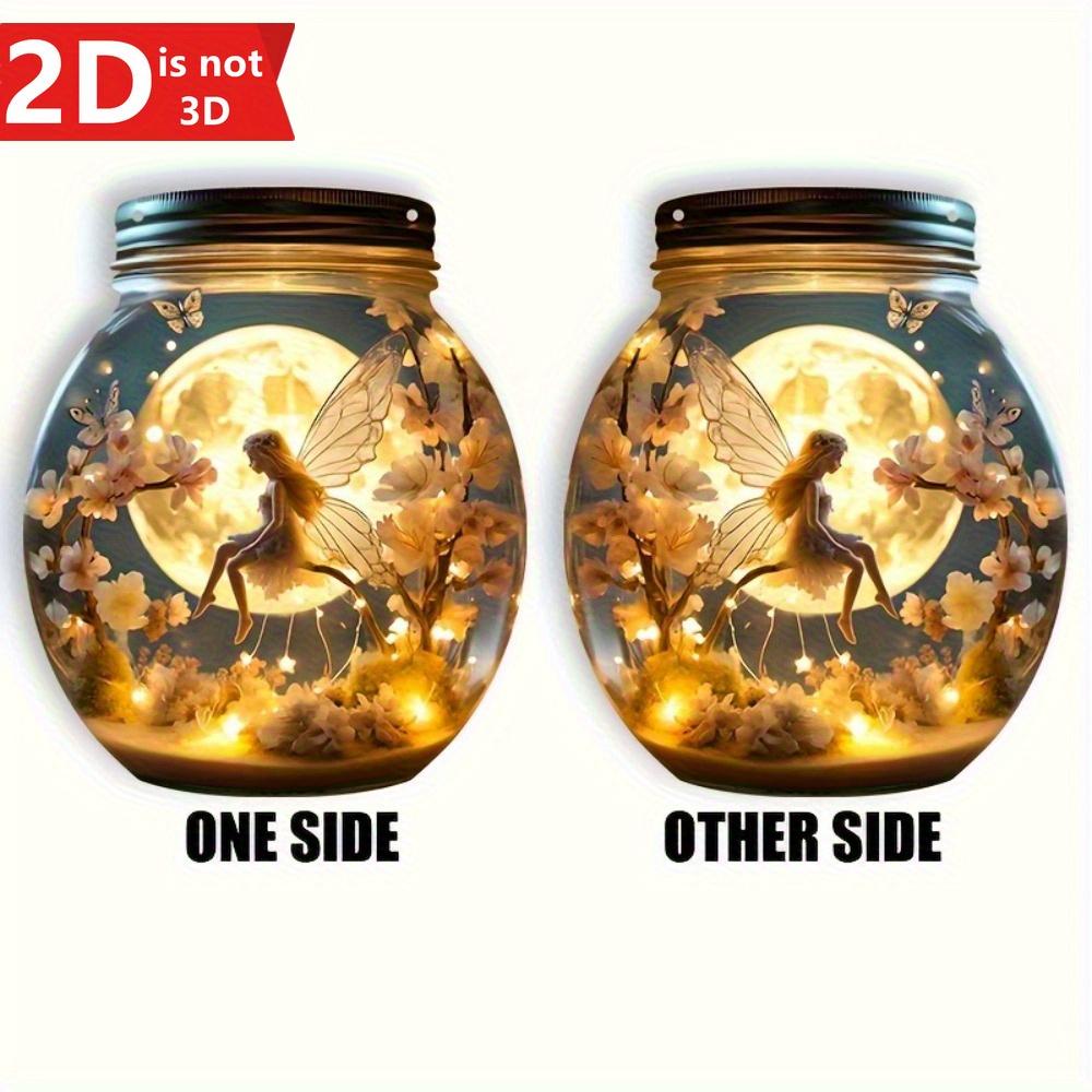 Bohemian Mason jar fairy lantern. A mystical wall-mounted decor for garden and home.