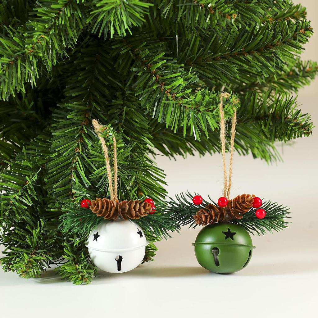 Guirlanda Sino de Pinha e Frutos Vermelhos para Porta e Ornamento de Árvore de Natal