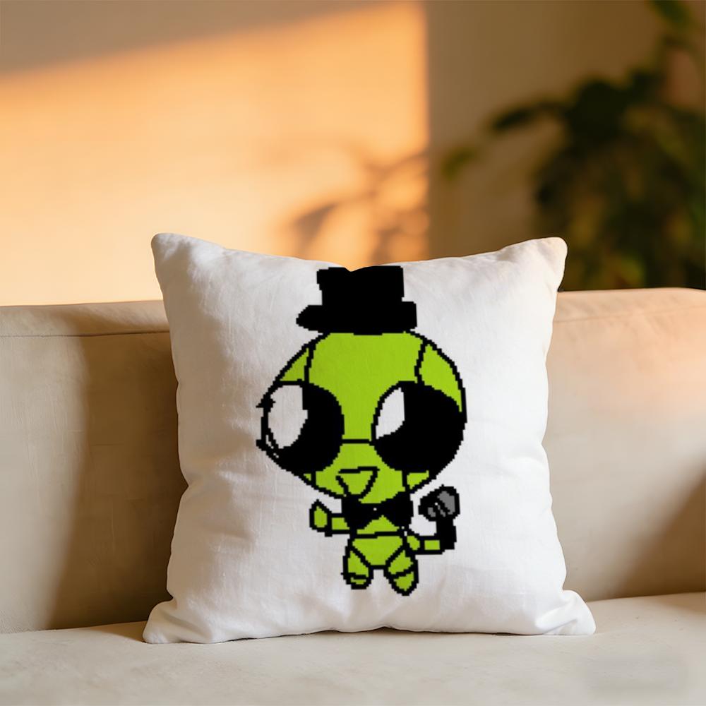 

Little Aliens Flug Cushion Cover Cozy Velvet Throw PillowSoft Warm Cushion For Sofa Bed 30x30 cm