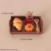 Miniature Fast Food Toy Set Lifelike Tiny Snack Model Odorless for Dollhouse Accessory DIY Craft Preschool Education Puzzle Toy