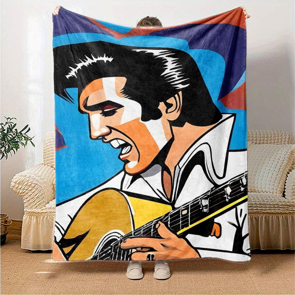Elvis Presley Blanket Soft Warm Cozy Suitable For Office Bed Office Chair For All Occasions Stylish Decor Gift For Travel Home Birthdays
