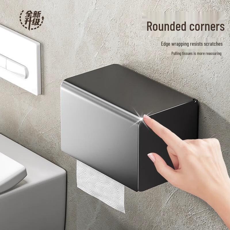 Aluminum Wall-Mounted Bathroom Tissue Dispenser with Storage Shelf