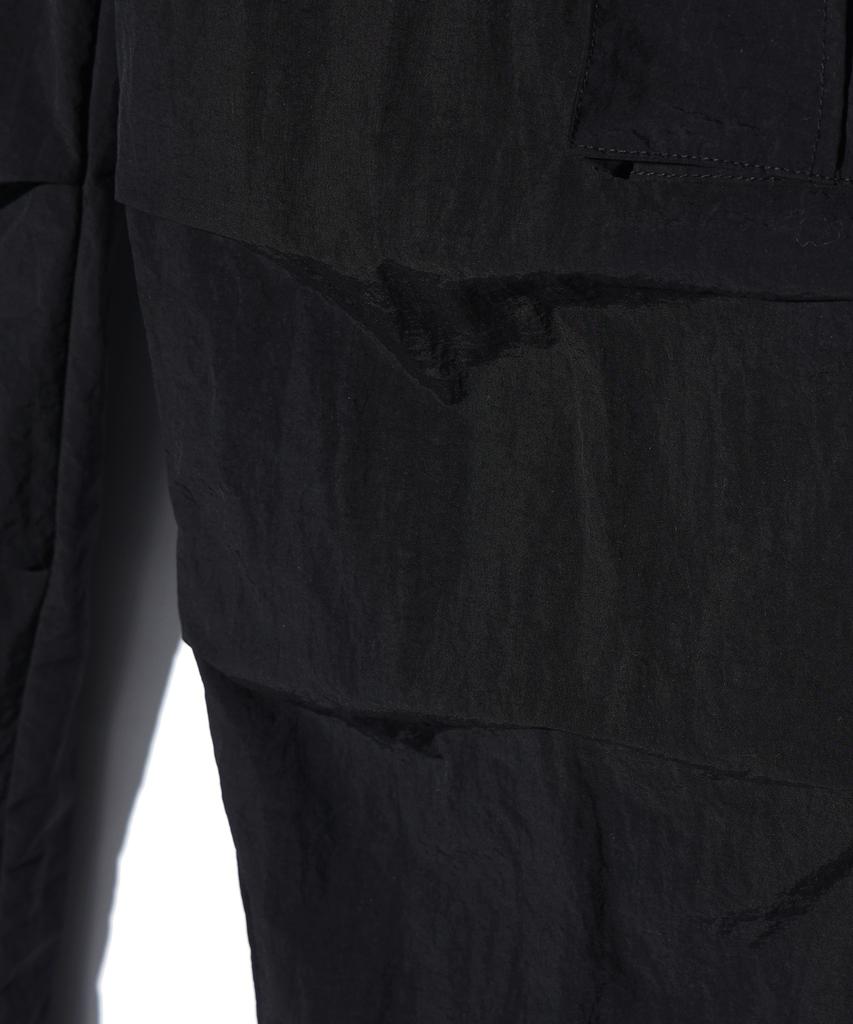 RAYFIKERS Nylon Wide Cargo Parachute Pants Black (Mp2Pu369-076)