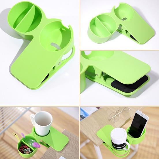 Cup Holder Clip Groove Design Anti-slip ABS Table Organizer Bottle Stand Clamp for Home