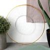 Dinner plate, shallow glass, gold platter, 30 cm