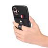 For iPhone 17 Case PU Leather+TPU Hidden Card Holder Drop-proof Phone Cover with Kickstand