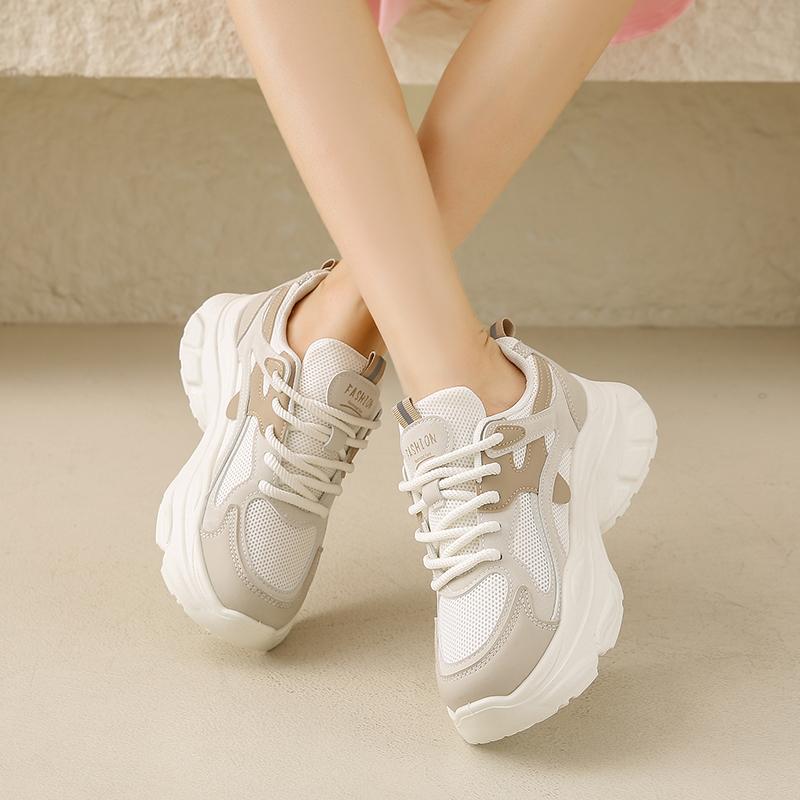 Fashion CRLAYDK Summer Womens Chunky Sneakers Lightweight Tennis Walking Breathable Work Fashion Mesh Shoes Comfortable Casual Trainers