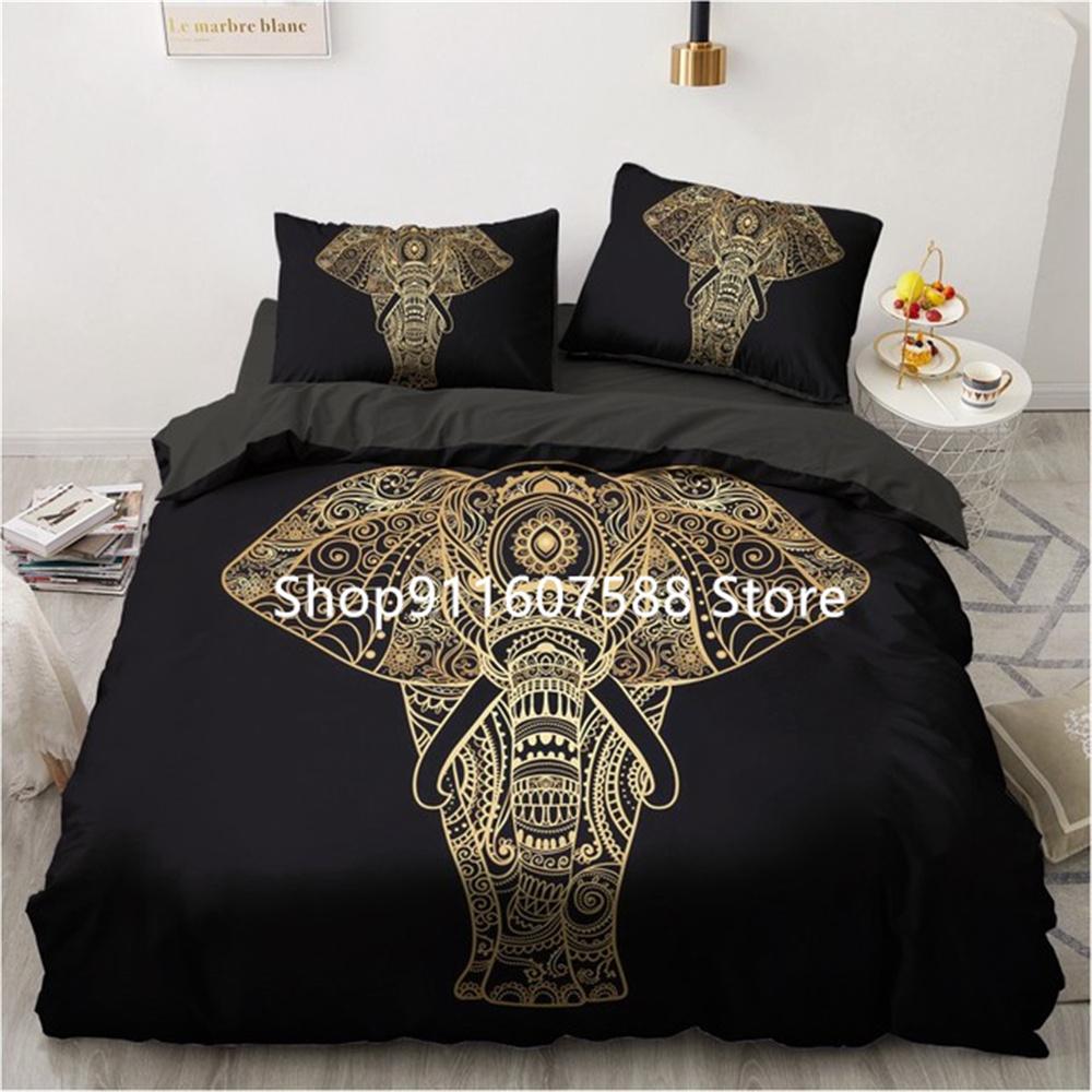Black Gold Bedding Set Luxury Duvet Cover Sets 3d Moon Dream Catcher Comforter Cover Set Cute Bed Set For Adult