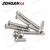 ZONSANTA ISO7380 M2 M2.5 M3 M4 M5 M6 304 A2 Round 304 Stainless Steel Screws Hex Socket Button Head Allen Bolt Mechanical Screw