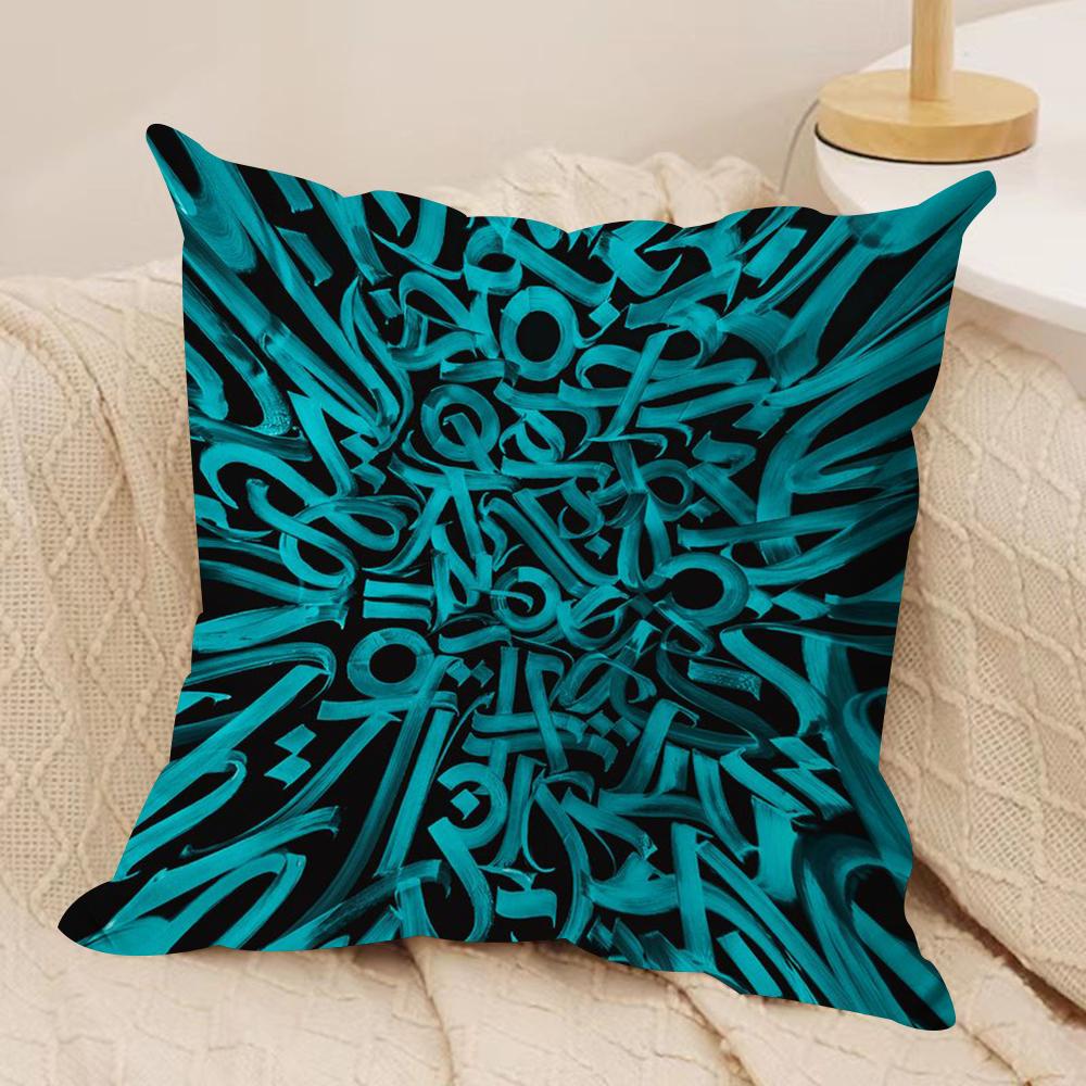 P-Pokras L-Lampas Art Cushion Cover Silky Short Plush Double-Sided Printed Pillow Case for Sofa All Seasons Home Decor Gift