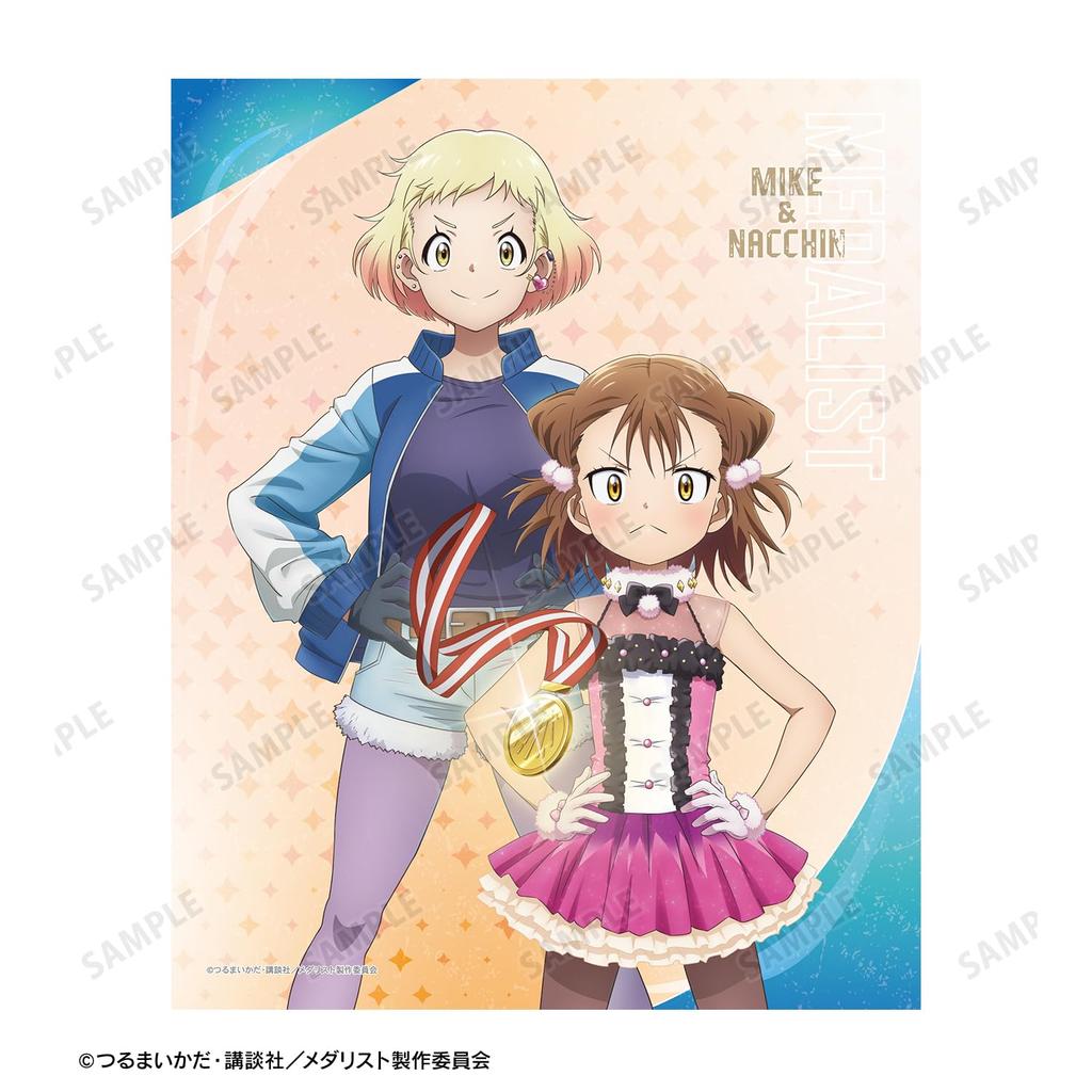 TV anime Ryoka Mikada Mario Nachi pair visual canvas board "Medalist" &