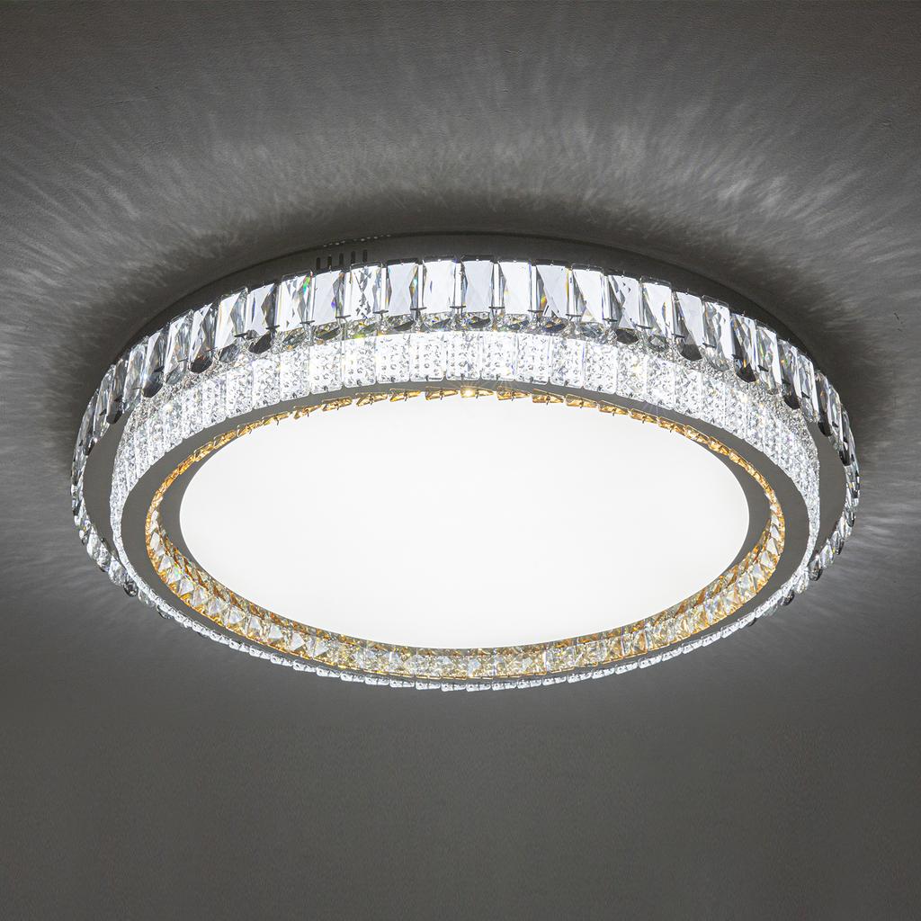 Modern Mount Ceiling Light Crystal Light Fixture Circle Lamp Ceiling Chandelier for Bedroom Kitchen Indoor Lighting