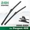 For Peugeot 406 2000-2004 2001 2002 2003 Wiper Front Wiper Blades Windshield Windscreen Window Brush 24"+21