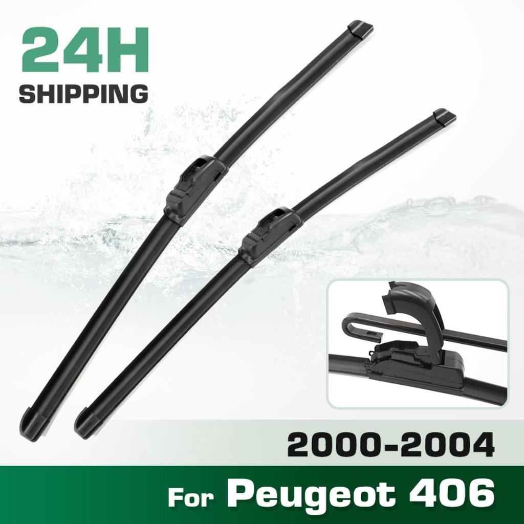 For Peugeot 406 2000-2004 2001 2002 2003 Wiper Front Wiper Blades Windshield Windscreen Window Brush 24"+21