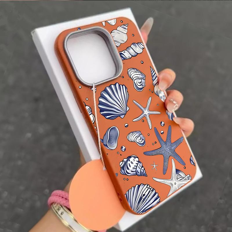 Ocean Elements Blue Print Phone Case For iPhone 17 16 Pro 16E 15 14 13 12 11 Pro Max 17 Air X XR XS 7 8 Plus Shockproof Cover