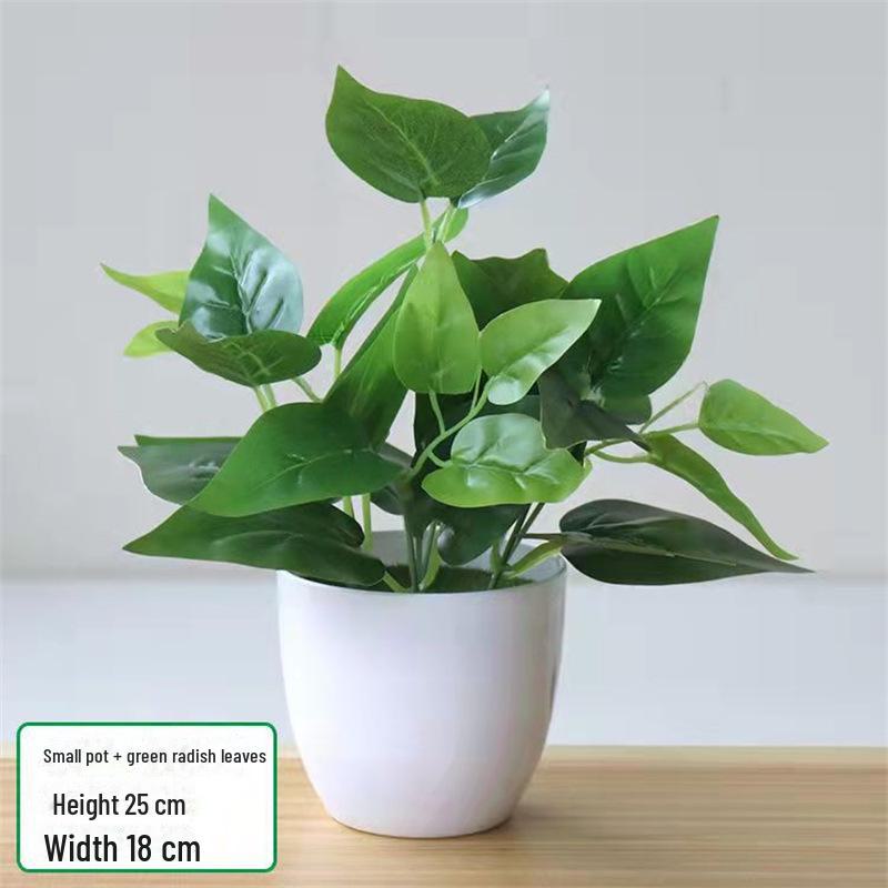 Decorative Small Artificial Potted Flowers Set for Home and Living Room Decor