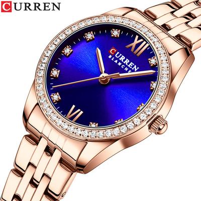 Reloj para Mujer, Reloj de Cuarzo Resistente al Agua, Compacto y Fino, con Correa de Acero