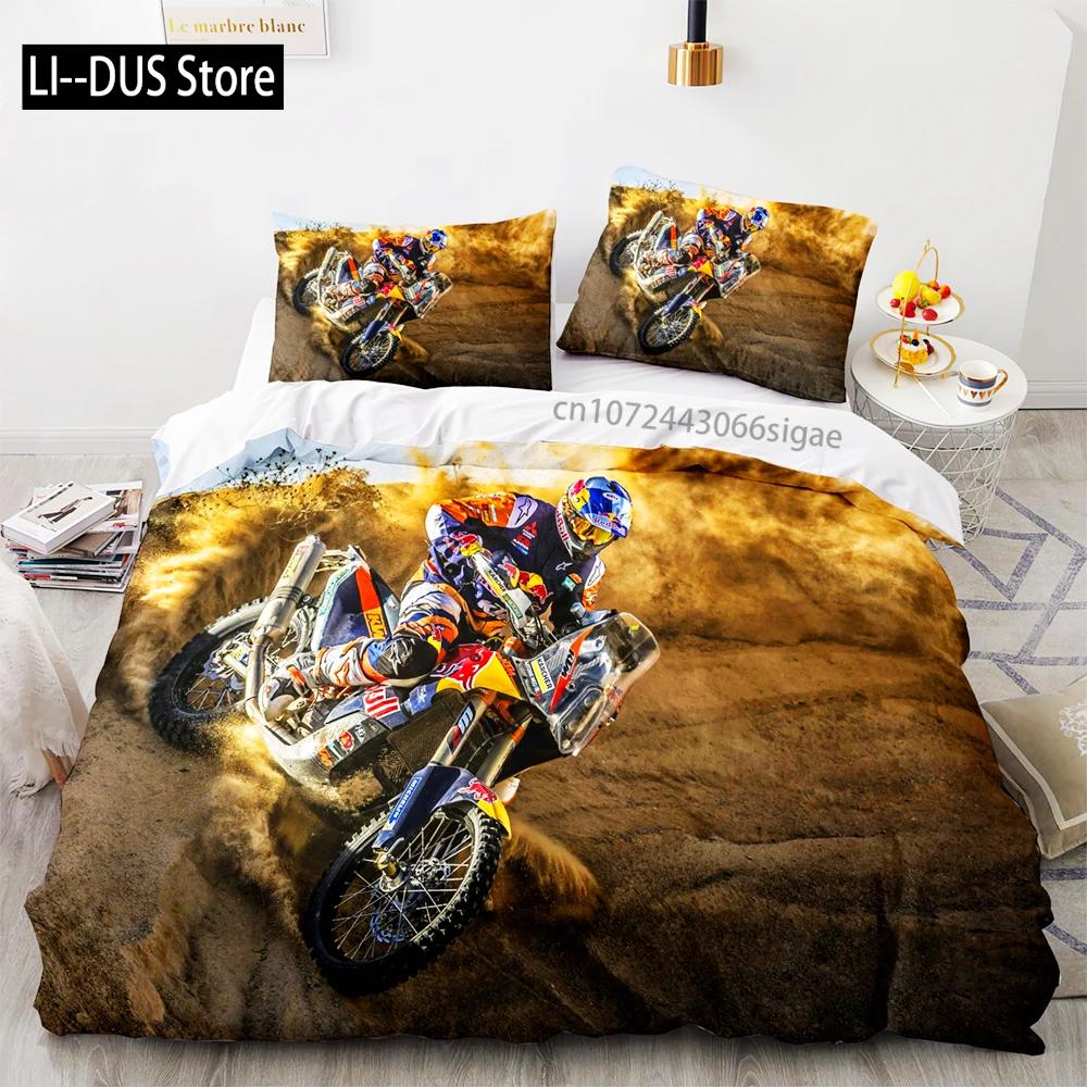 3D Print Cool Motorcycle Bedding Set Single Twin Full Queen King Size Bed Set Aldult Kid Bedroom Duvetcover Sets With Pillowcase