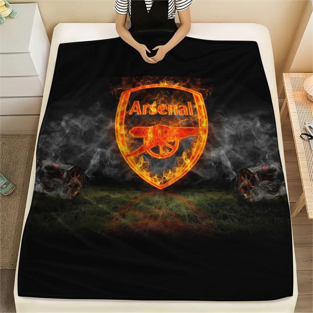 1PC Arsenal F Patterned Flannel Blanket Suitable For All Seasons for Home Decor Warmth and Comfort Gifts Holiday Present