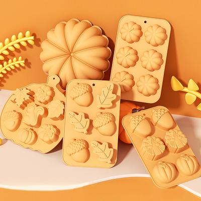 Mehrfach Schokoladen Silikonform DIY Halloween Kürbis Backform Süßigkeiten Keks Kuchen Herstellungswerkzeuge Partydeko Küchenbedarf