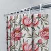 Floral Shower Curtain Pink Peony Design Polyester Fabric Waterproof Bathroom Decor Size Available