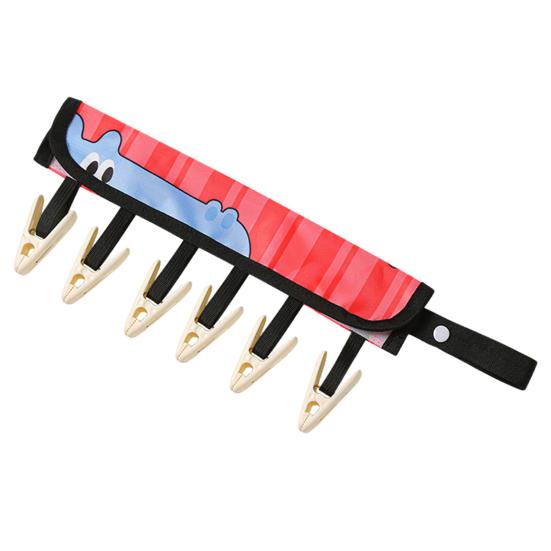 Portable Clothes Hanger Clothes Drying Hanger with 6 Clips Foldable Travel Laundry Organizer for Clothes Drying Rod