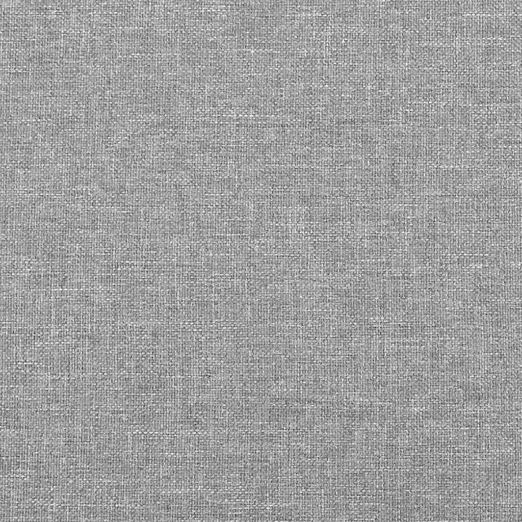 vidaXL Kopfteil mit Ohren Hellgrau 203x16x78/88 cm Stoff