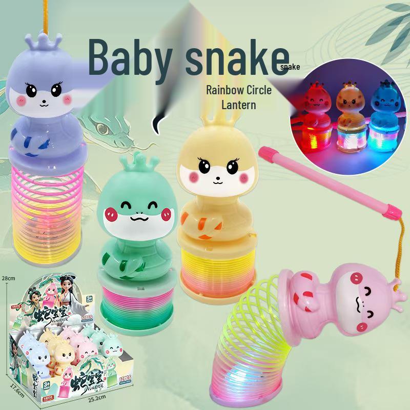 

Luminous Cartoon Snake Baby Rainbow Spring Toy – Year of the Snake Edition