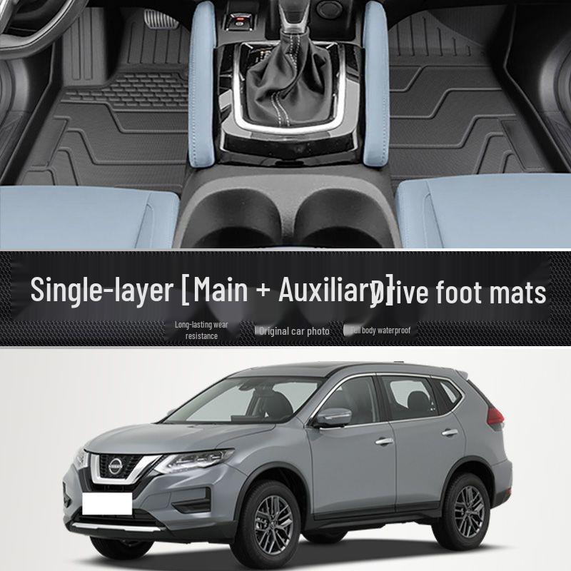 Nissan X-Trail e-POWER Vollschutz-Fußmatten TPE Fahrersitz-Teppichmatte gray