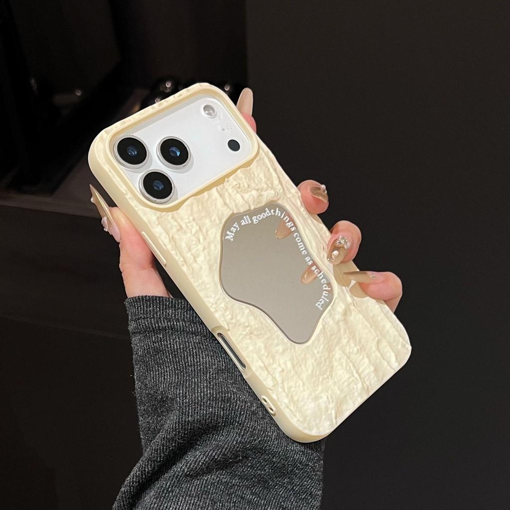 Stylish Pleated Mirror Case for iPhone 14/15/16 Pro Max and Apple 17