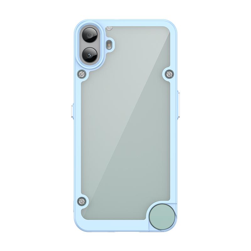 Acrylic Shockproof Phone Case for Nothing CMF Phone 1 Transparent Candy Color Frame Back Cover for Nothing Phone 2A 2 1