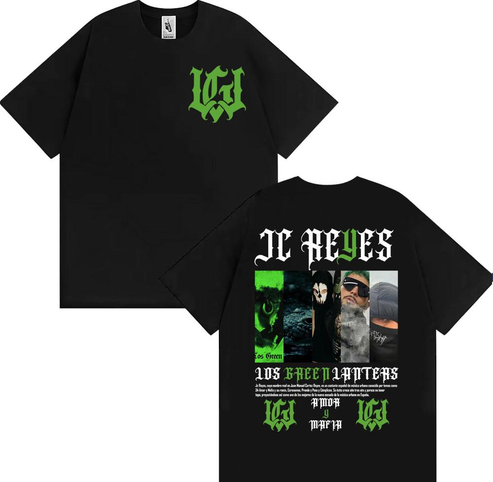 2025 Summer Rapper Jc Reyes Los Angeles Green Lanters Tour Tshirt Mens Fashion Gothic Retro Cotton Tshirt Casual Short Sleeve