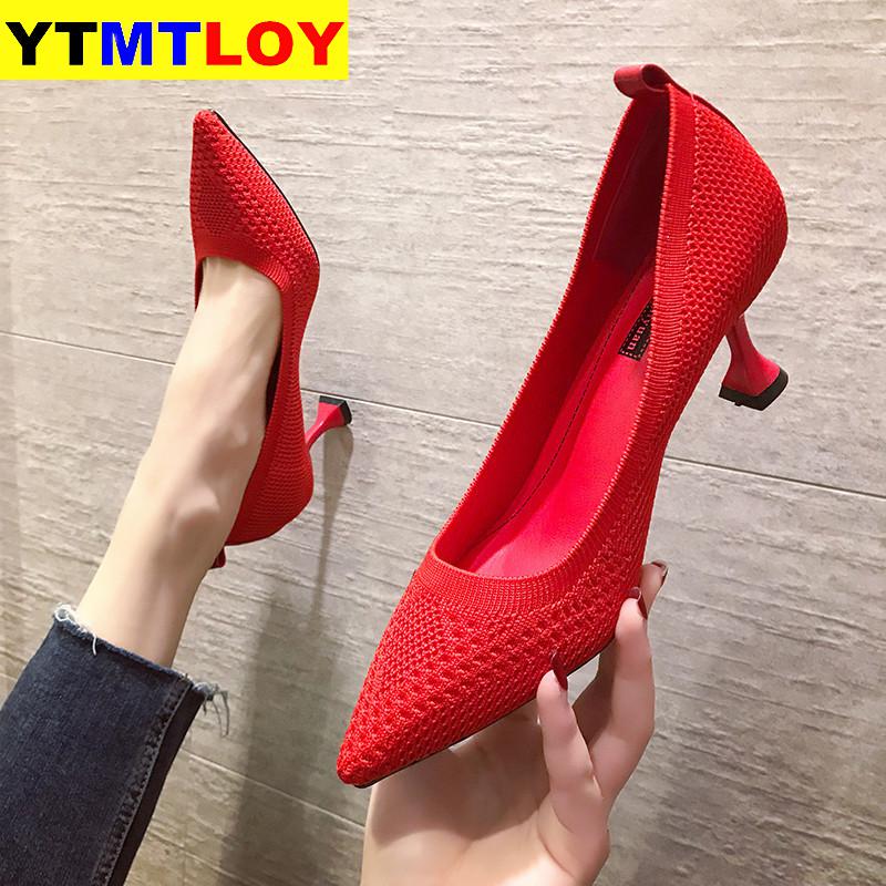 Sexy Shoes Ladies Pumps Flying weaving 