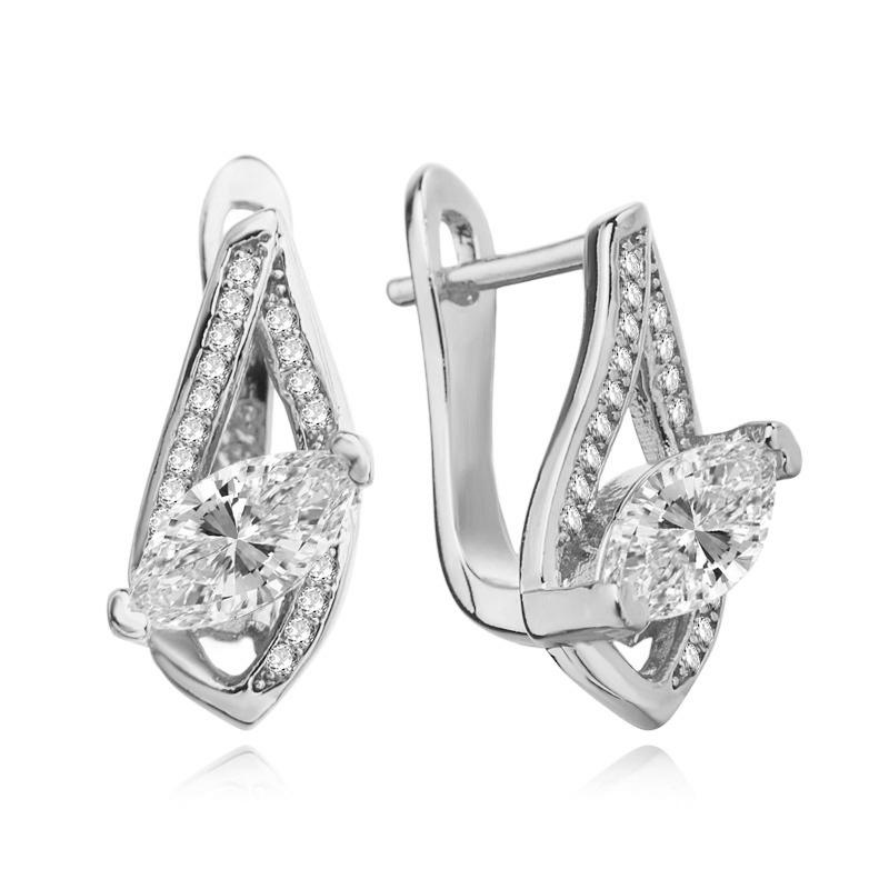 

Серьги-клипсы MINTHA, модные модные ювелирные изделия, серьги-гвоздики с кубическим цирконием для женщин, серьги золотого цвета B