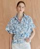 MAXZA Flower Embroidered Punching Shirt Blouse