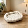 Cama de Gato de Pelúcia Macia Almofada para Cão Pequeno Lavável Antiderrapante Tapete de Dormir para Animais de Estimação para Gatos de Interior Gatinhos Cães Pequenos