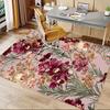 1PC Floral Pattern Flowers Non-Slip Floor Carpet Compatible for Office&Living Room&Dining room - Flat-Weave Machine- Soft & Pattern-E305