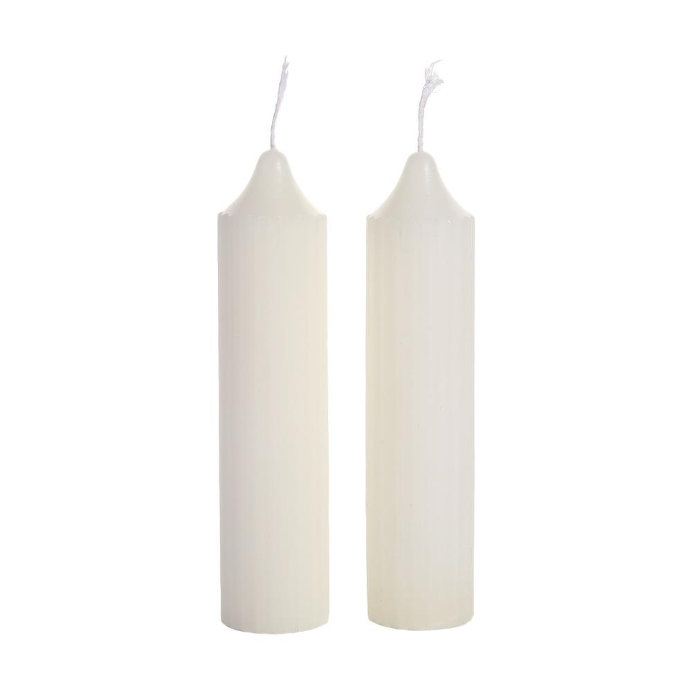European Style Colorful Striped Cylindrical Candles for Weddings and Home Decor
