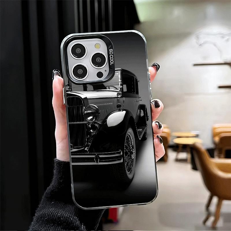 Classic Vintage Retro Car Soft Phone Case for iPhone 15 16 17 Pro Max 17Air 16E 14 Plus 13 12 Mini Shockproof Cover Back Shell