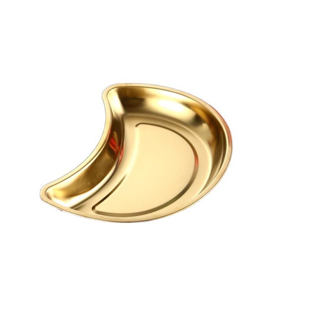 Multifunktionale Halbmond-Metallschalen Lustiger Kinder Teller Geschirr Gemüseteller Familienzusammenkunft