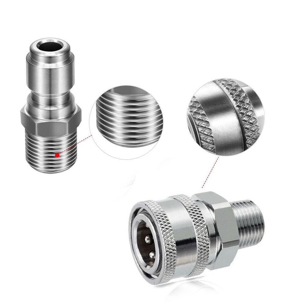 G3/8’’ Male Thread Fitting Pressure Washer Adapter Set Quick Connect Kit 5000