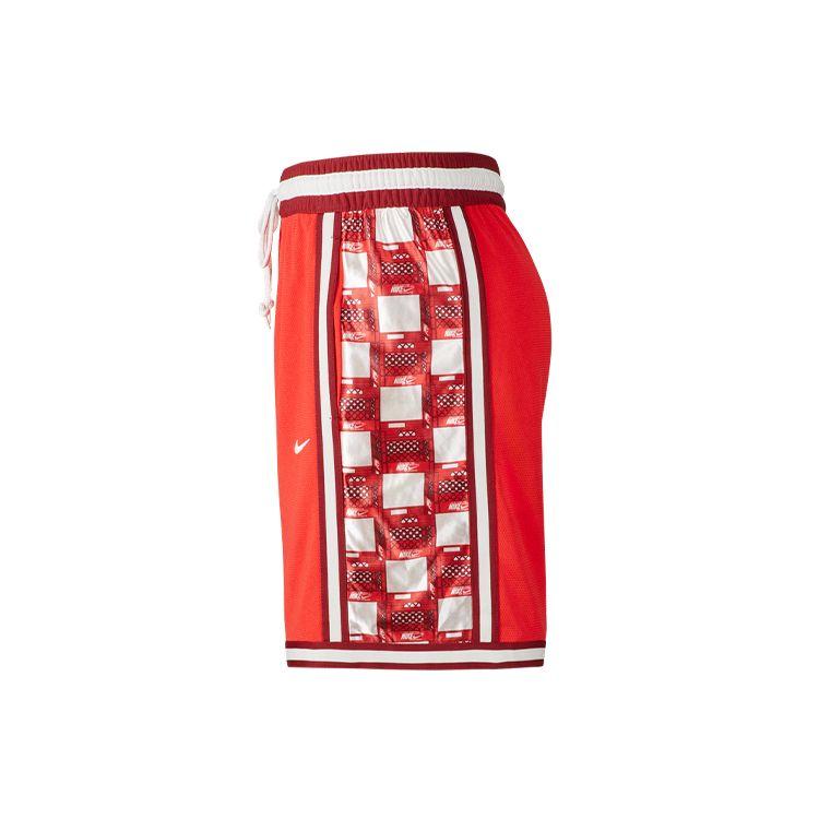 Nike Pantaloni scurți de baschet pentru bărbați Dri-FIT cu panou lateral color-block, grafic, confortabili, cu șnur imprimat