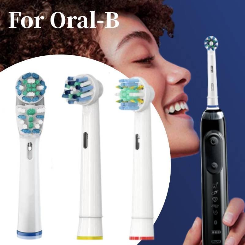 Clean For Oralb Generic Crossaction Electric Toothbrush Heads 1 Pack Of 4 White