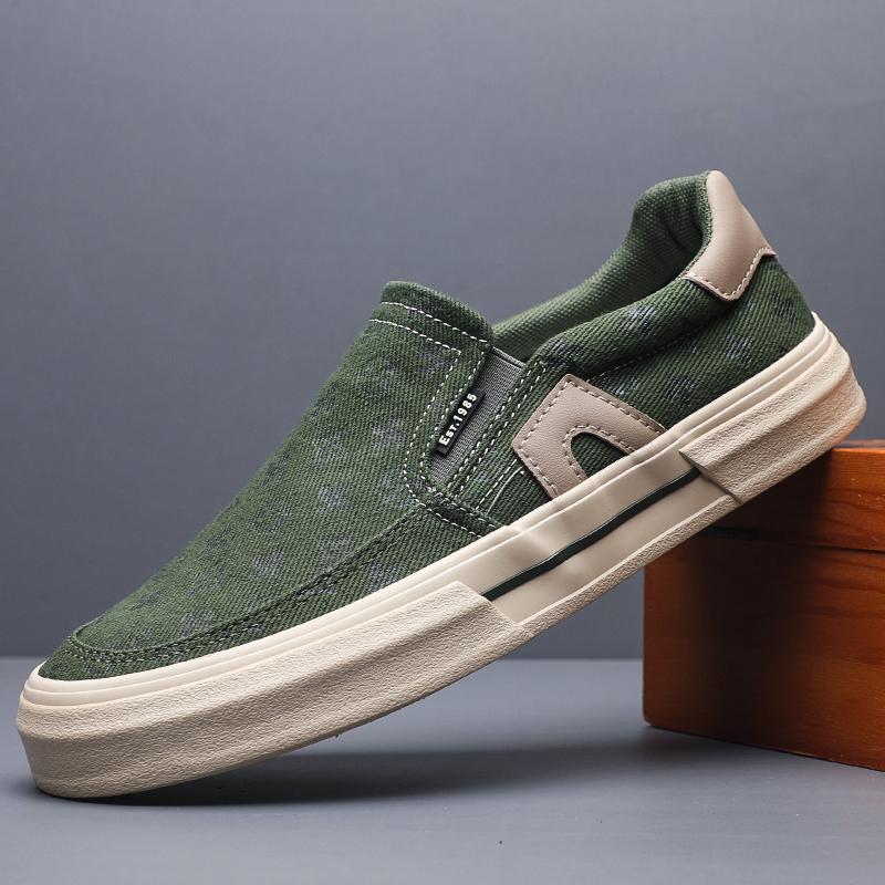 

Fashion Men Canvas Shoes Sneakers Fashion Trainers Students Casual Shoes Vulcanized Spring NewTenis Masculino Mens Footwear SS25801 38 зелёный