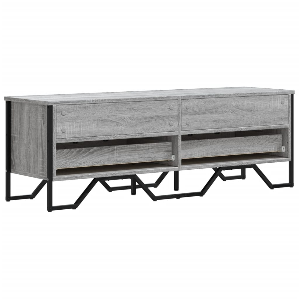 TV Stand Gray Sonoma 122 X 34 X 41 Cm Particleboard