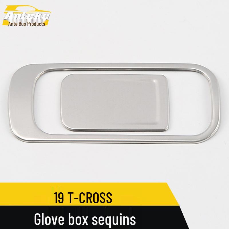 T-CROSS Glove Box Sequin & Handle Frame Sticker for Passenger Compartment Storage