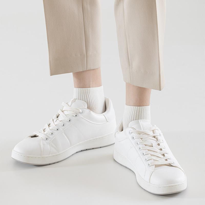 Solid Color Handmade Eye-To-Eye Breathable Sports Socks Fashionable Versatile Combed Cotton Sweat-Absorbing Business Casual Socks